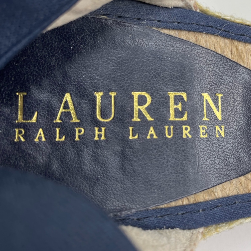 Lauren Ralph Lauren Charla Women’s Navy Blue Espadrille Wedges - Picture 7 of 8